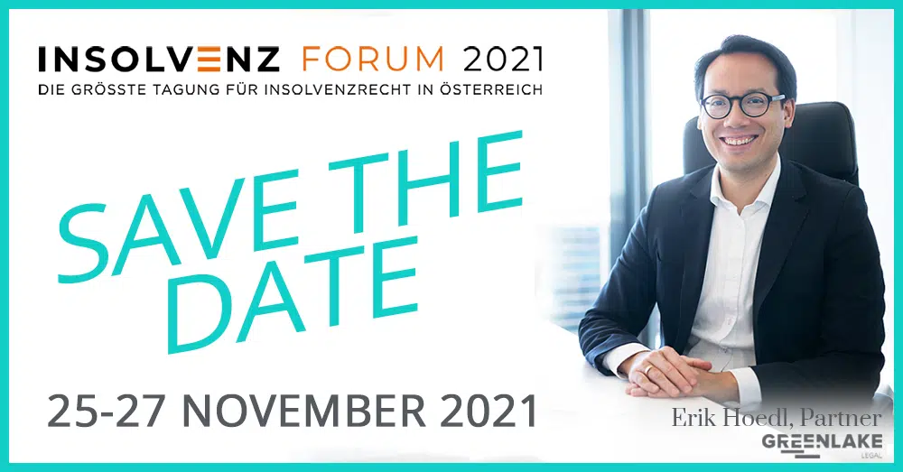 Erik Hoedl speaks at the Insolvenzforum Grundlsee in Austria